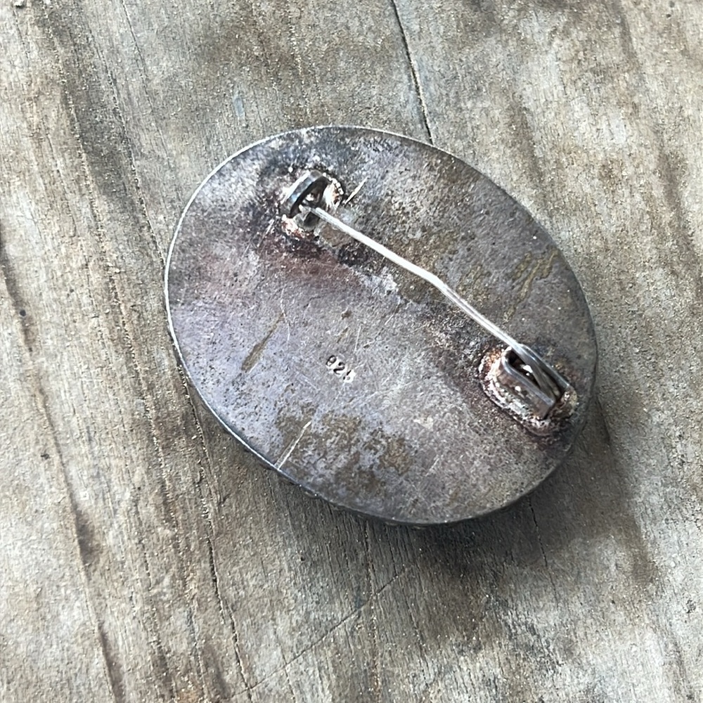 Turquoise Oval Sterling silver pendant - Picture 4 of 5